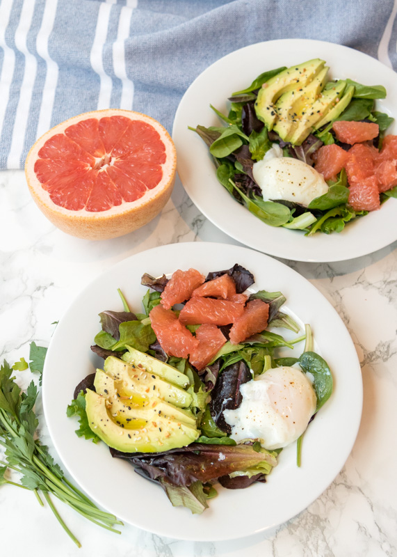 Breakfast Salad Bowls with Grapefruit & Avocado