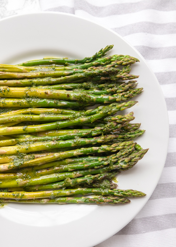 Grilled Asparagus with Chimichurri  |  Lemon & Mocha