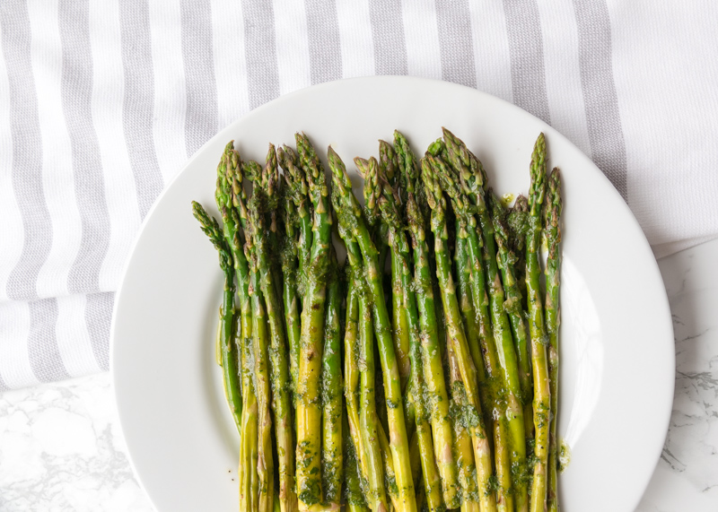 Grilled Asparagus with Chimichurri  |  Lemon & Mocha