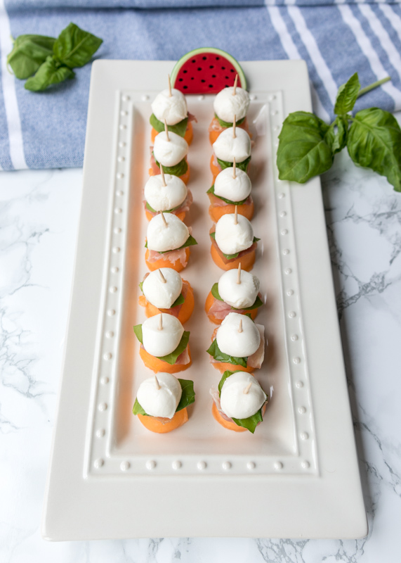 Melon Prosciutto Mozzarella Skewers  |  Lemon & Mocha