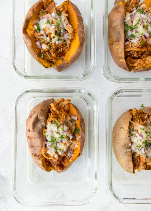 Barbecue Chicken Stuffed Sweet Potatoes