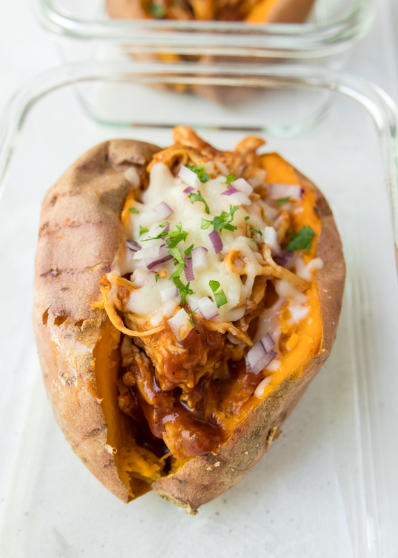 Meal Prep Barbecue Chicken Stuffed Sweet Potatoes  |  Lemon & Mocha