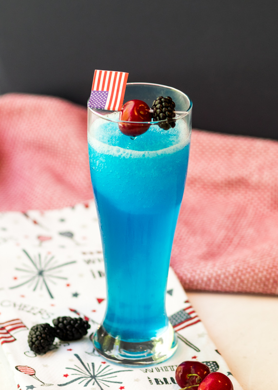 Red, White & Blue Lemonade Slushie Cocktails