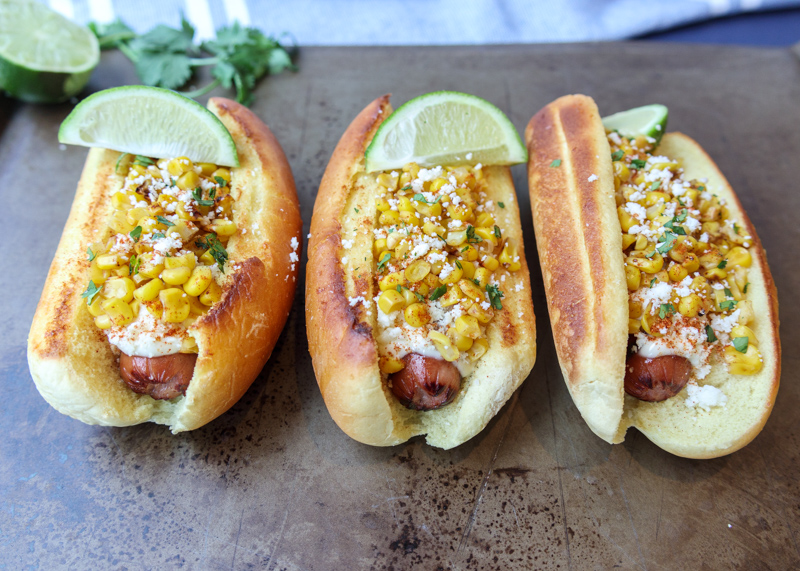Elote Hot Dogs  |  Lemon & Mocha