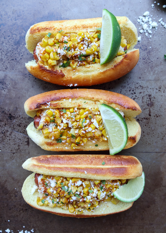 Elote Hot Dogs  |  Lemon & Mocha