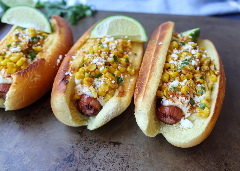 Elote Hot Dogs  |  Lemon & Mocha