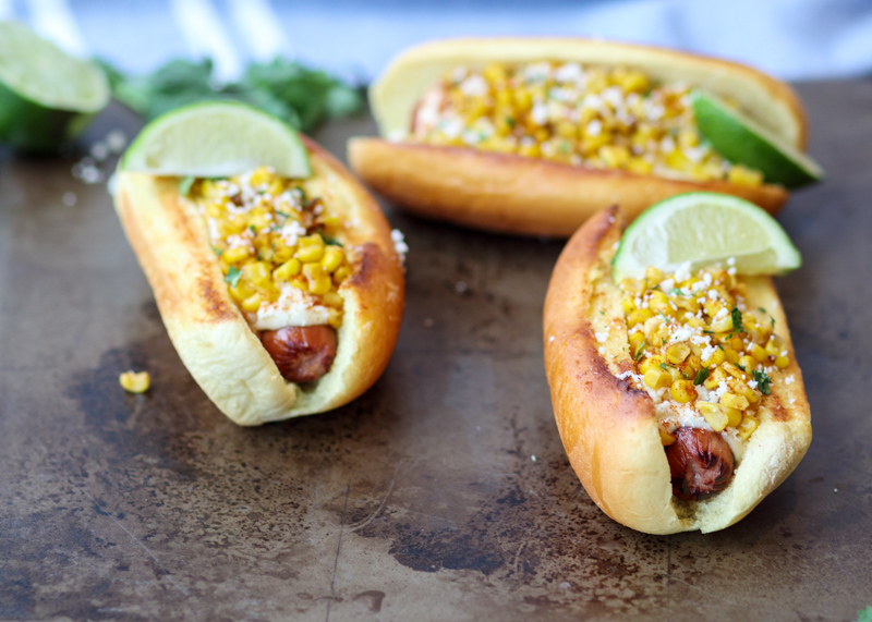 Elote Hot Dogs  |  Lemon & Mocha