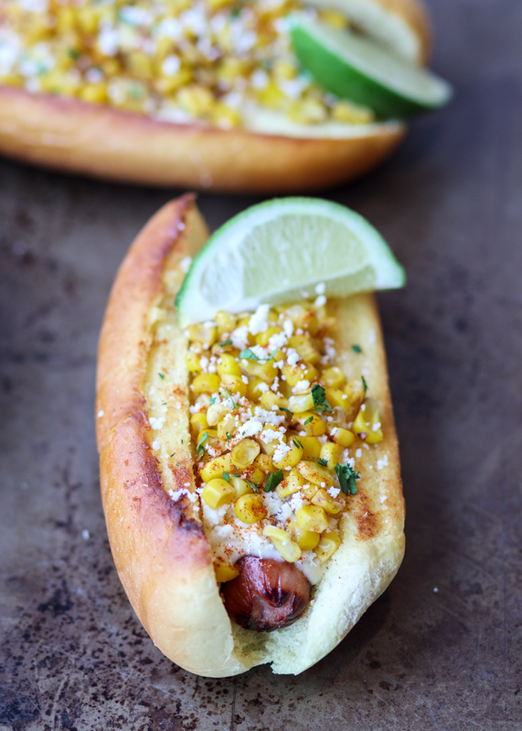 Elote Hot Dogs  |  Lemon & Mocha