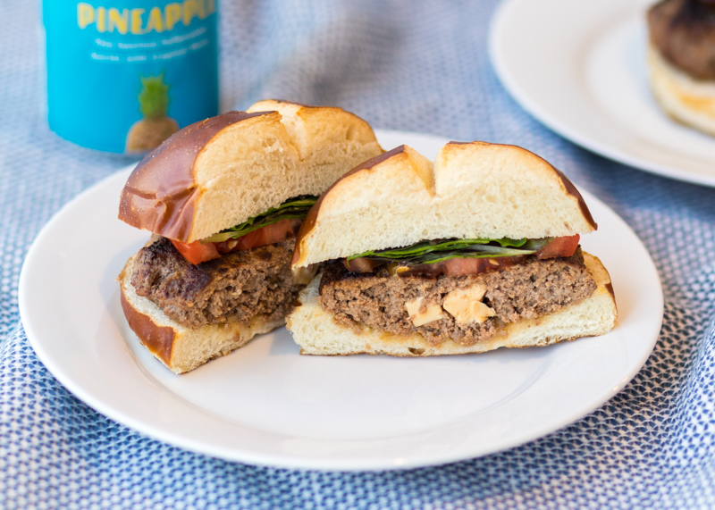 Smoked Gouda Beer Burgers  |  Lemon & Mocha