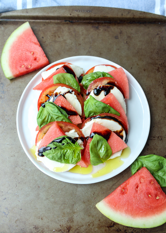 Watermelon Caprese Salad  |  Lemon & Mocha