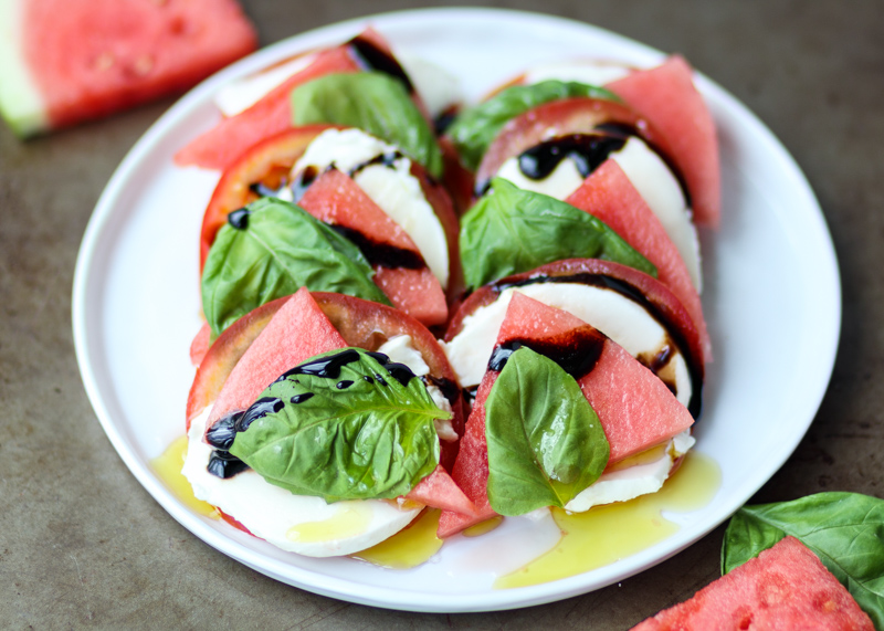 Watermelon Caprese Salad  |  Lemon & Mocha