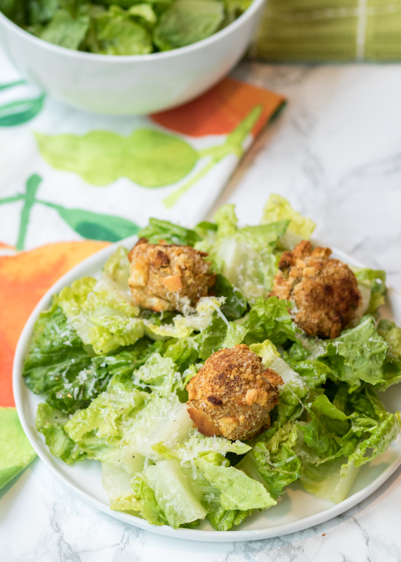 Chicken Caesar Salad Meatballs  |  Lemon & Mocha