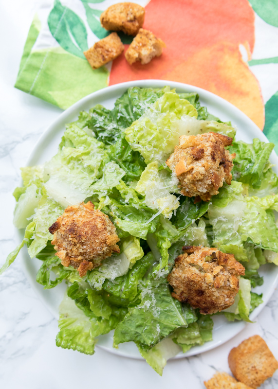 Chicken Caesar Salad Meatballs  |  Lemon & Mocha