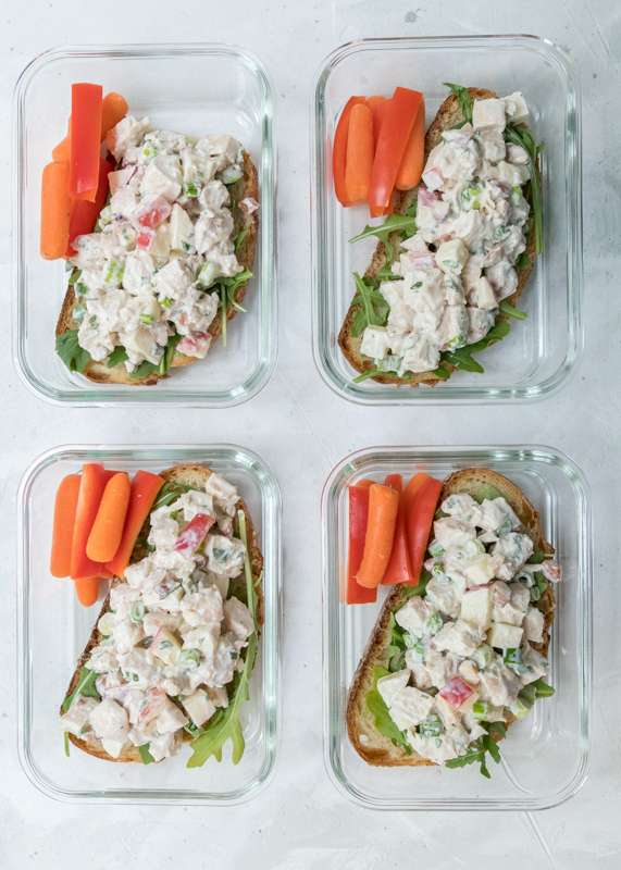 Healthy Open-Faced Chicken Salad Sandwich  |  Lemon & Mocha