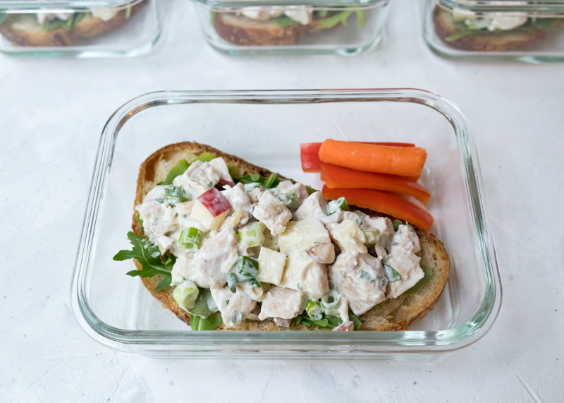 Healthy Open-Faced Chicken Salad Sandwich  |  Lemon & Mocha