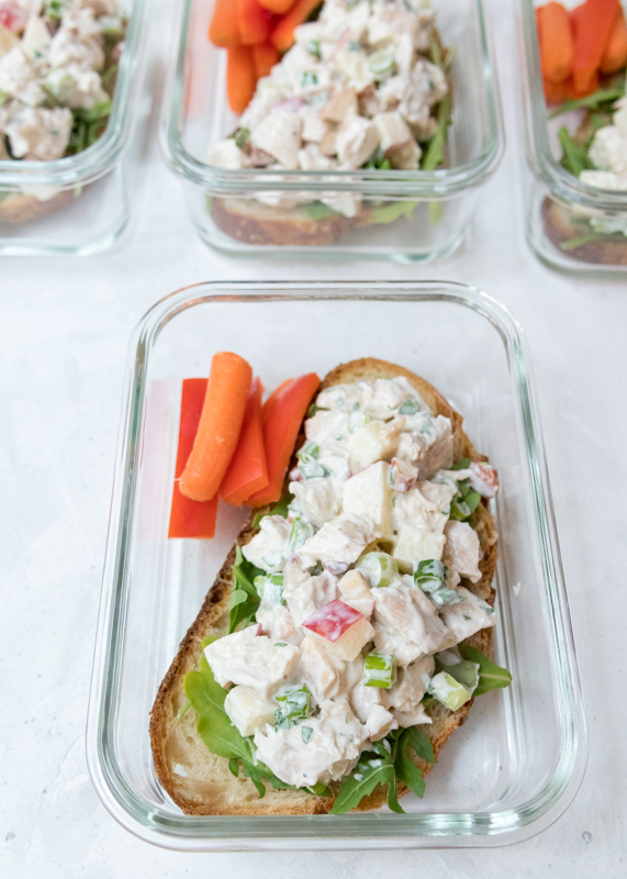 Healthy Open-Faced Chicken Salad Sandwiches