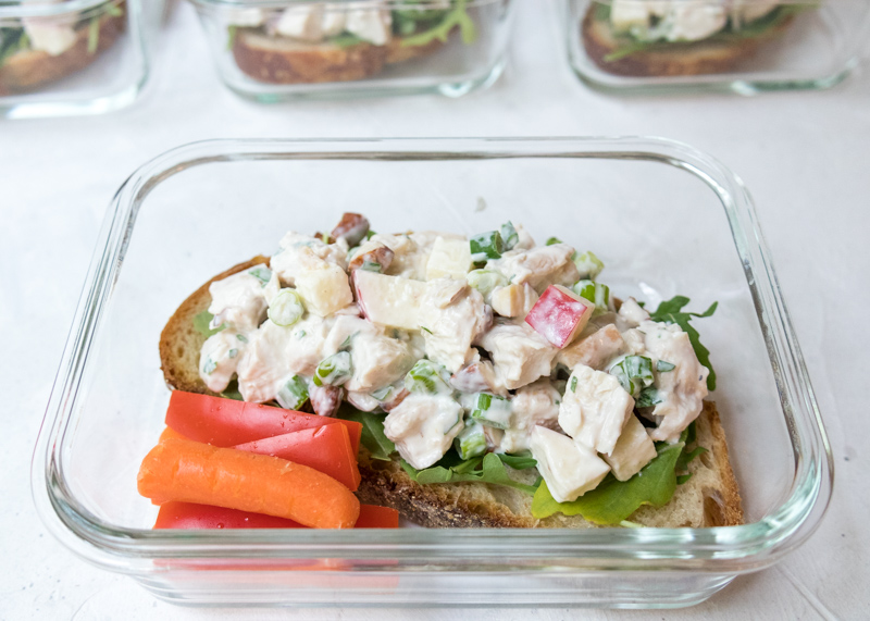 Healthy Open-Faced Chicken Salad Sandwich  |  Lemon & Mocha
