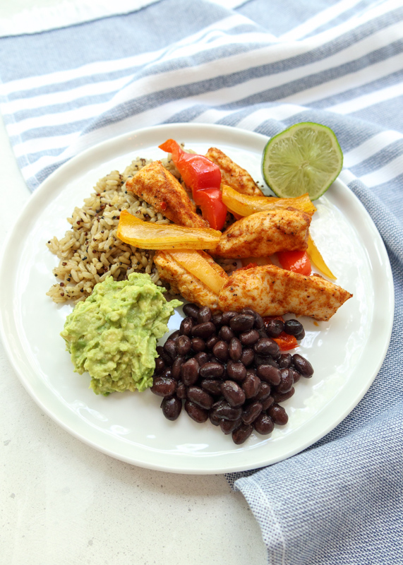 Sheet Pan Chicken Fajita Bowls  |  Lemon & Mocha