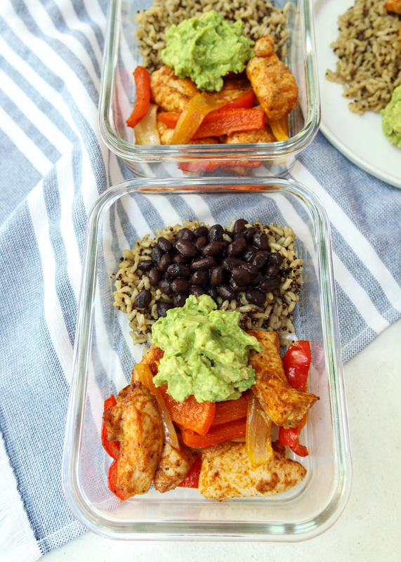 Sheet Pan Chicken Fajita Bowls  |  Lemon & Mocha