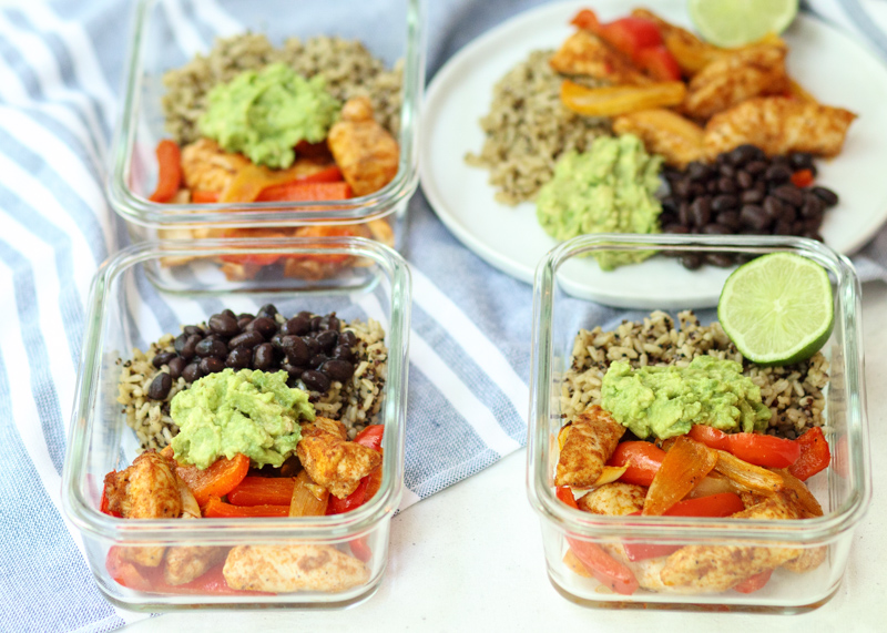 Sheet Pan Chicken Fajita Bowls  |  Lemon & Mocha