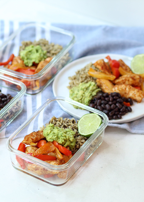 Sheet Pan Chicken Fajita Bowls  |  Lemon & Mocha