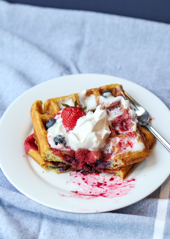 Triple Berry Waffles