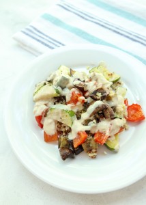 Roasted Vegetable Quinoa Tahini Bowls  |  Lemon & Mocha