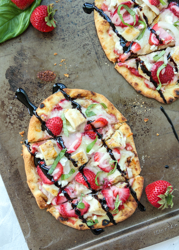 Mini Strawberry Balsamic Pizzas with Chicken & Sweet Onion  |  Lemon & Mocha