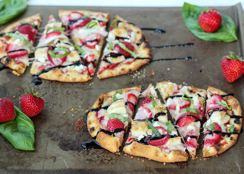 Mini Strawberry Balsamic Pizzas with Chicken & Sweet Onion  |  Lemon & Mocha