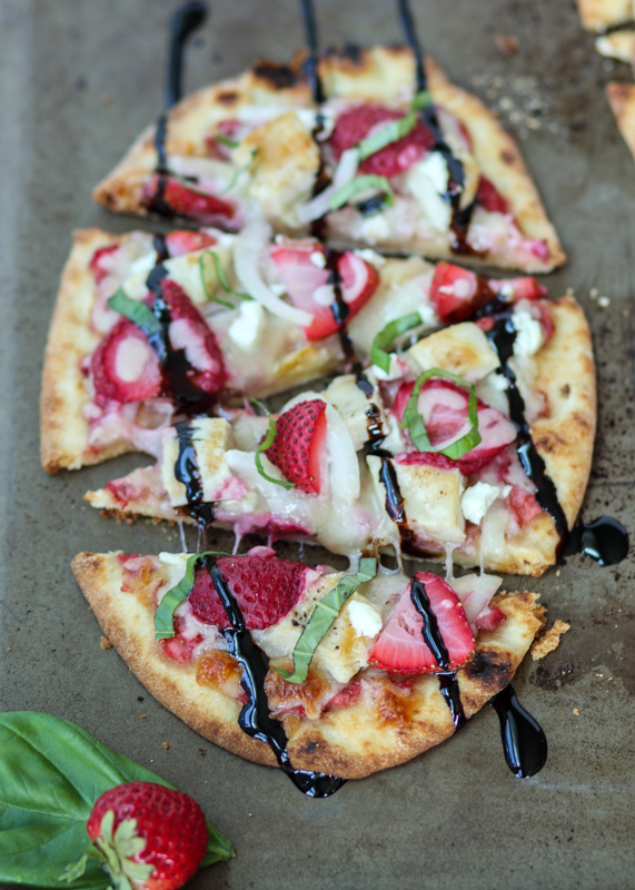 Mini Strawberry Balsamic Pizzas with Chicken & Sweet Onion  |  Lemon & Mocha