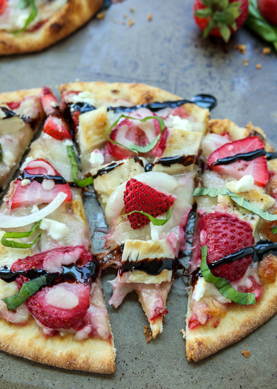 Mini Strawberry Balsamic Pizzas with Chicken & Sweet Onions