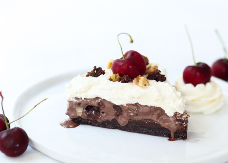 Hot Fudge Brownie Sundae Ice Cream Pie  |  Lemon & Mocha