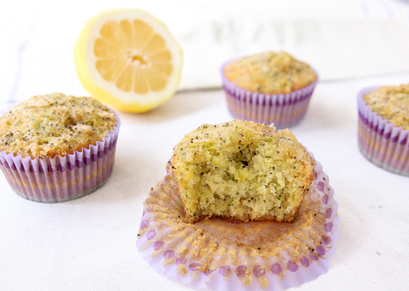 Lemon Poppy Seed Zucchini Muffins  |  Lemon & Mocha