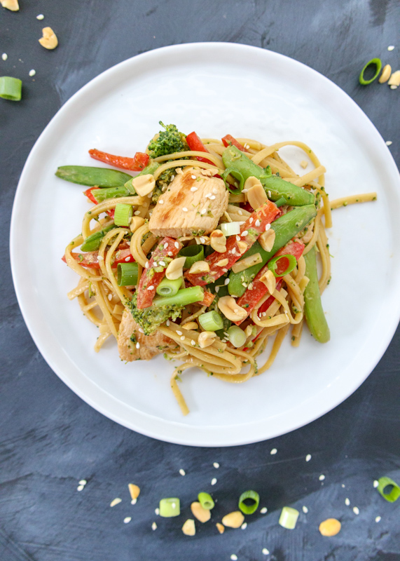 Sesame Peanut Noodles with Chicken  |  Lemon & Mocha