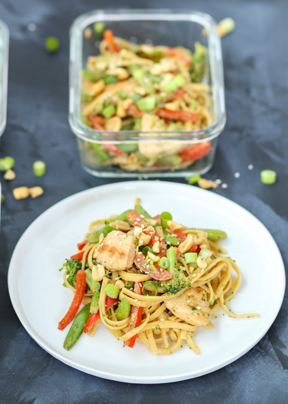 Sesame Peanut Noodles with Chicken  |  Lemon & Mocha