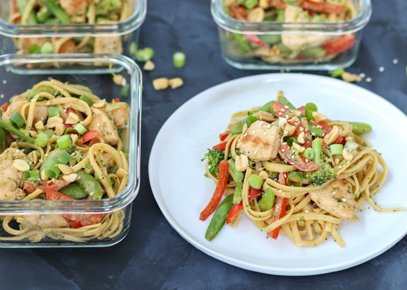 Sesame Peanut Noodles with Chicken  |  Lemon & Mocha