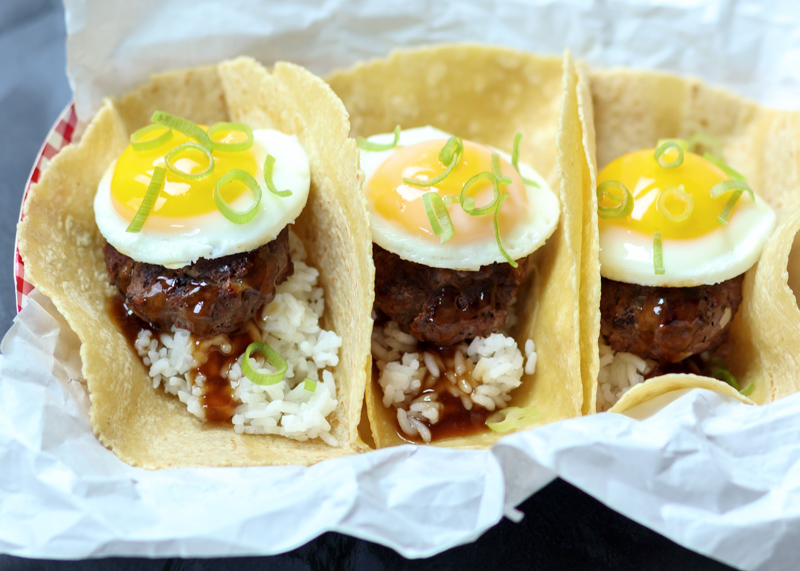 Loco Moco Tacos  |  Lemon & Mocha