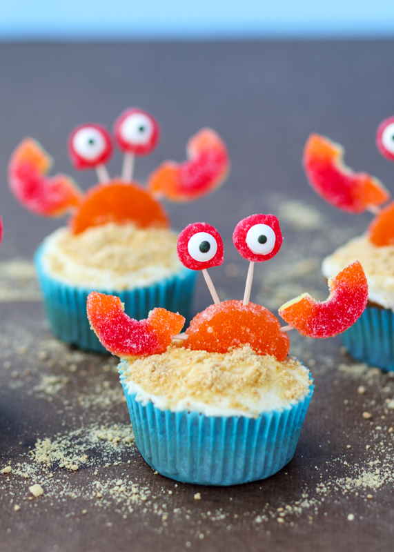 Beach Crab Cupcakes  |  Lemon & Mocha
