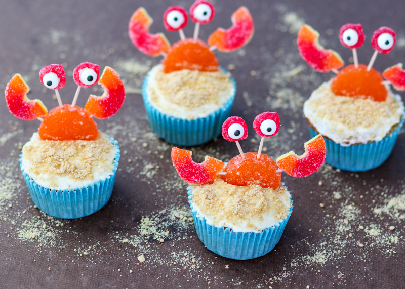 Beach Crab Cupcakes  |  Lemon & Mocha