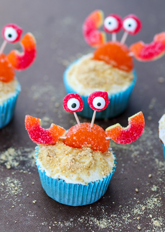 Beach Crab Cupcakes  |  Lemon & Mocha