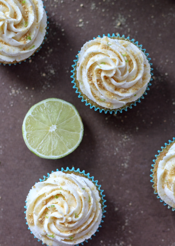 Key Lime Pie Cupcakes with Mascarpone Frosting  |  Lemon & Mocha