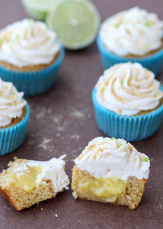 Key Lime Pie Cupcakes with Mascarpone Frosting  |  Lemon & Mocha