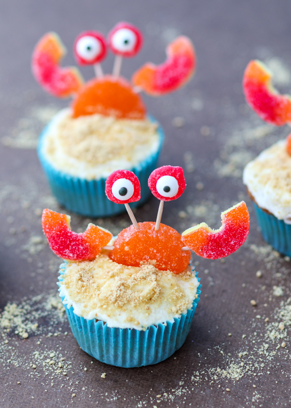 Beach Crab Cupcakes