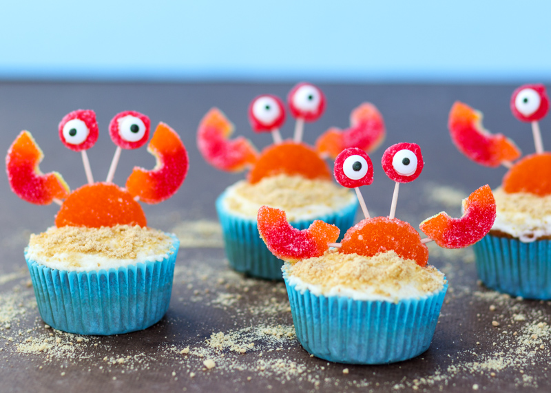 Beach Crab Cupcakes  |  Lemon & Mocha