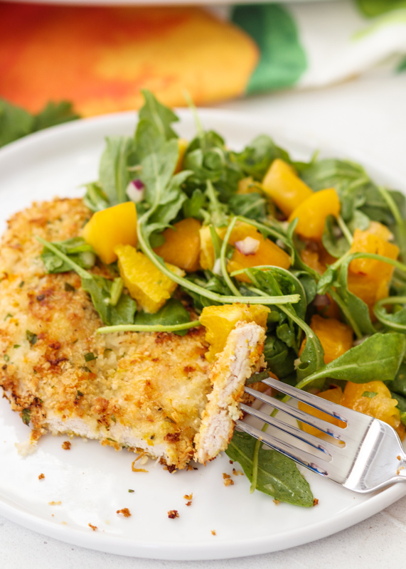 Crispy Baked Chicken Cutlets with an Orange and Arugula Salad  |  Lemon & Mocha