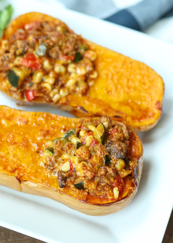 Autumn Harvest Chili Stuffed Butternut Squash  |  Lemon & Mocha