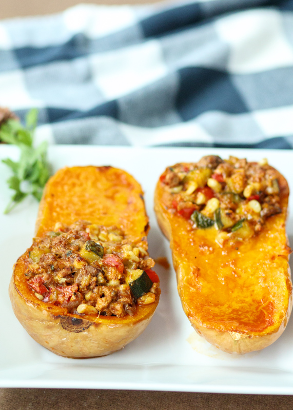 Autumn Harvest Chili Stuffed Butternut Squash  |  Lemon & Mocha