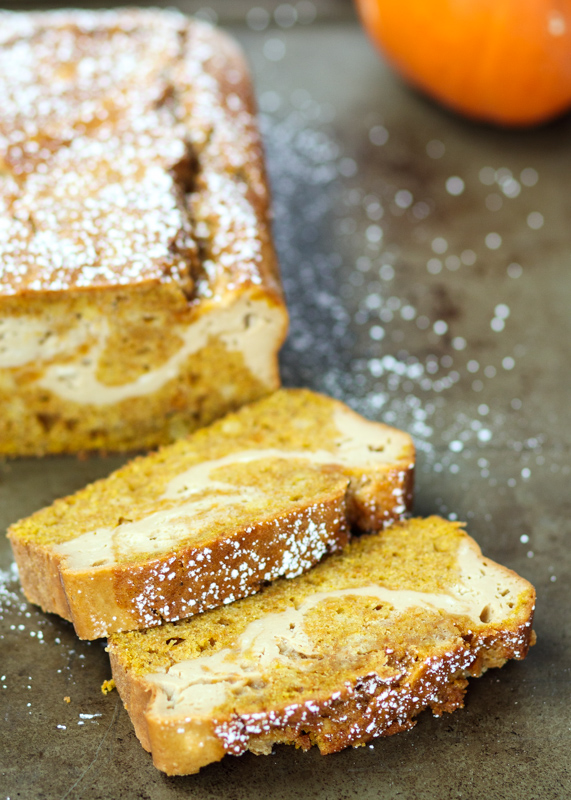 Cookie Butter Cheesecake Stuffed Pumpkin Bread  |  Lemon & Mocha