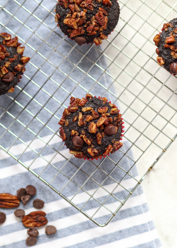 Double Chocolate Pecan Muffins