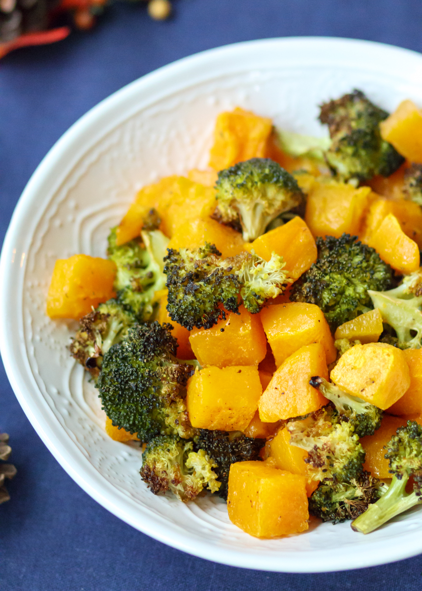 Roasted Butternut Squash and Broccoli  |  Lemon & Mocha